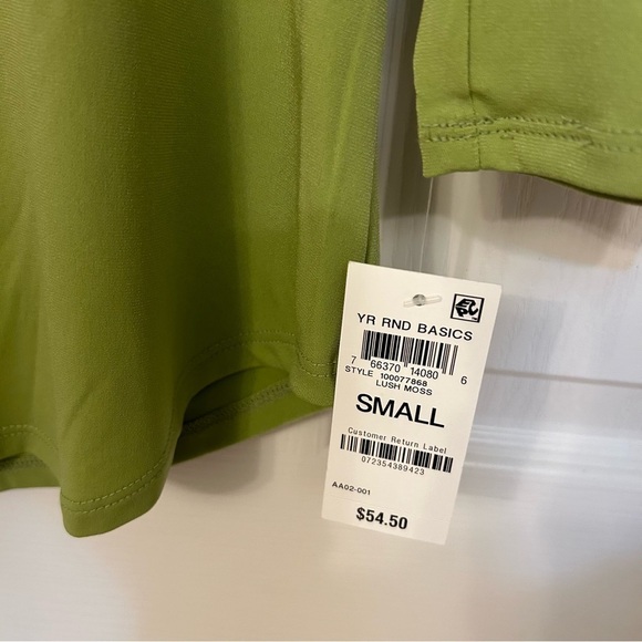 INC INTERNATIONAL CONCEPTS Women's Zip-Pocket Blouse in Lush Moss Size S - Picture 4 of 6